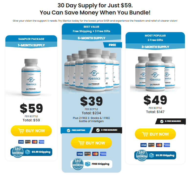 iGenics Bottle Offer